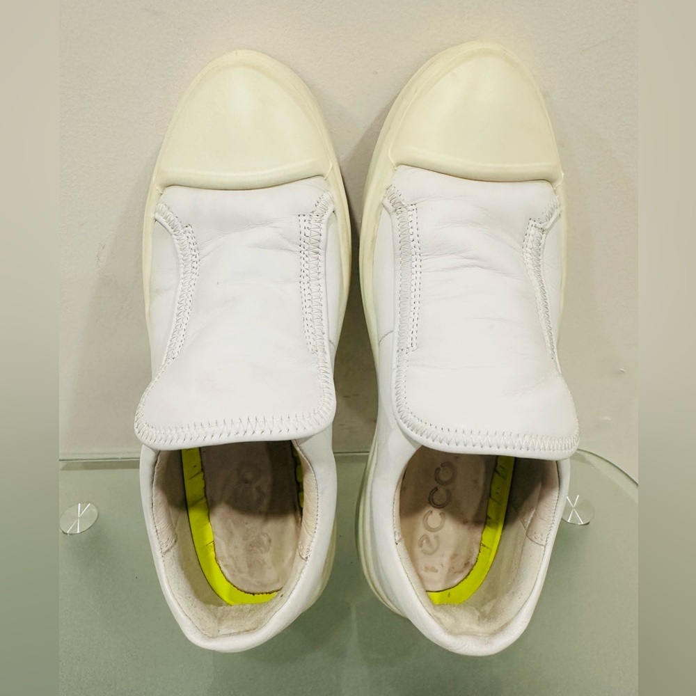 Ecco Women’s White Slip One Sneakers‎ Size 39/ US 8,5 Soft - Picture 9 of 11